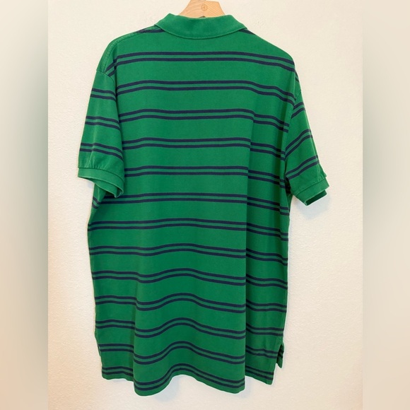 Vintage Polo Ralph Lauren Green Striped Classic Fit Polo - Picture 4 of 6